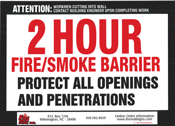 2 HR Fire Smoke Barrier