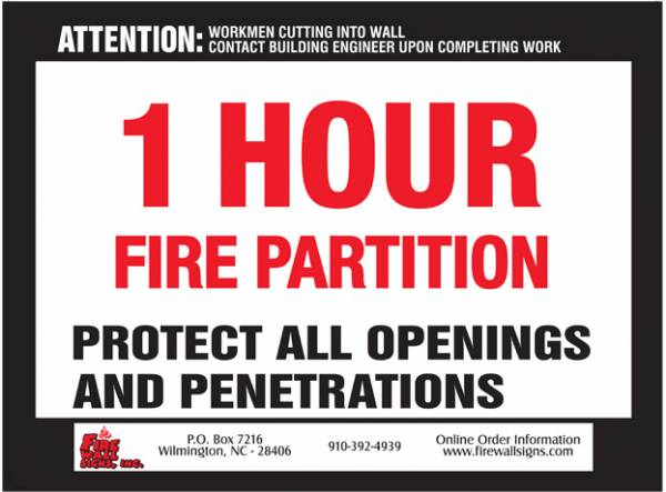 1 HR Fire Partition