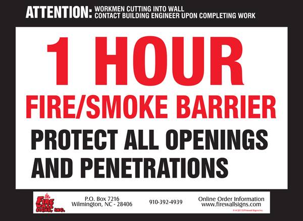 1 HR Fire/Smoke Barrier