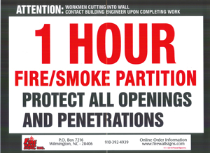 1 HR Fire Smoke Partition