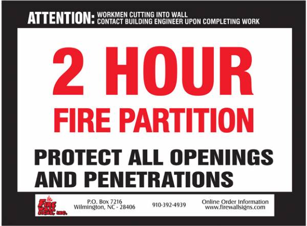 2 HR Fire Partition